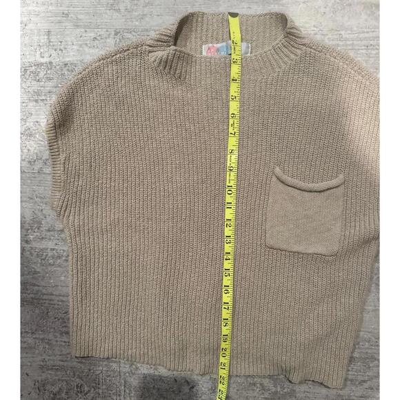 Free People Beach Freya Sleeveless Sweater, beige sz M - Picture 4 of 5